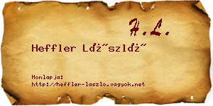 Heffler László névjegykártya