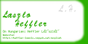 laszlo heffler business card